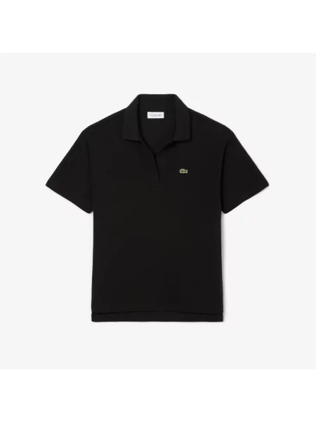 Lacoste Koszulka Polo Z Kołnierzykiem Polo Relaxed Fit czarna