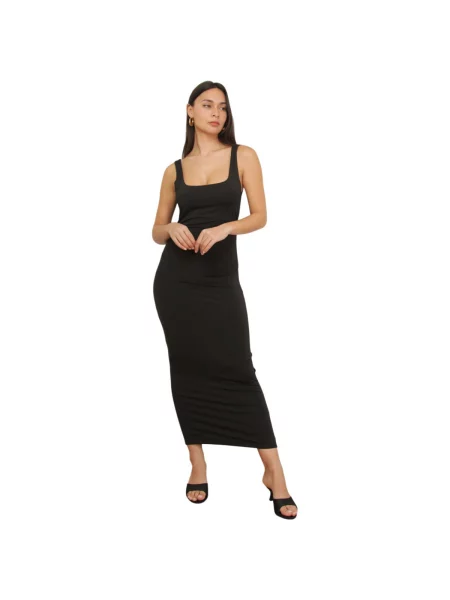 Rochie maxi La Modeuse negru