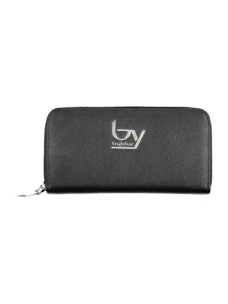Lniany portfel Byblos elegancki czarny