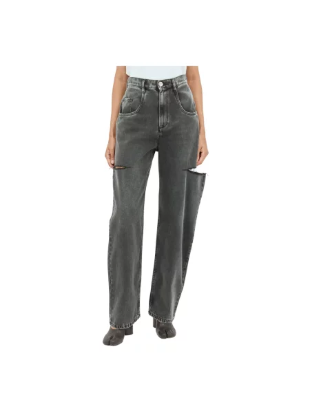 Szerokie jeansy Maison Margiela czarne