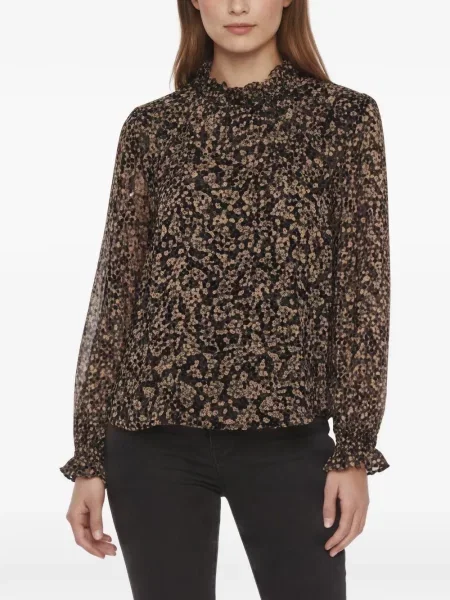 Top Marant Etoile s cvjetnim printom s printom crna