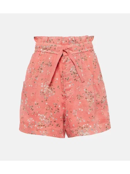 Pantaloni scurți Isabel Marant de mătase cu model floral