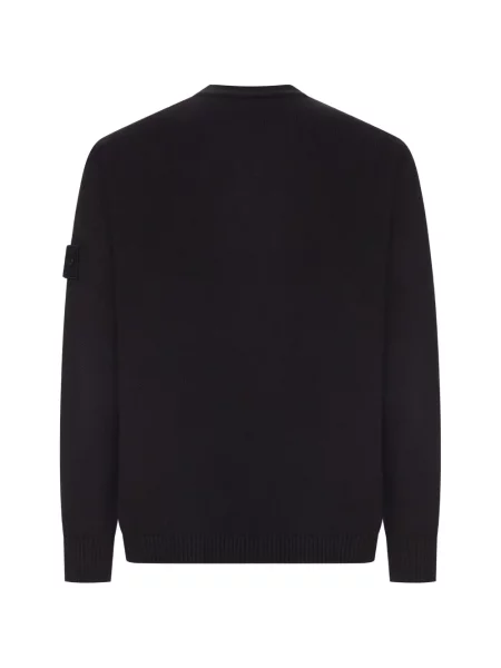 Megztinis Stone Island apvaliu kaklu akmenys juoda