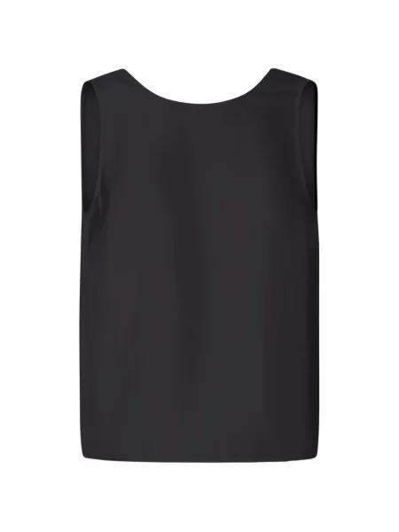 Top Loulou De Saison fără mâneci cu spatele deschis negru