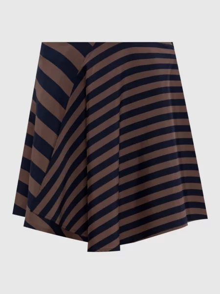Шелковая юбка мини Brunello Cucinelli в полоску