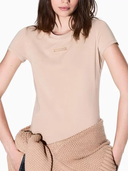 Футболка Armani Exchange бежевая