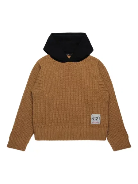Bluza z kapturem dziecięca N°21 brązowa