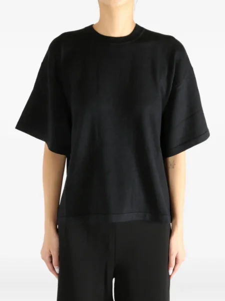 Μεταξωτή μπλούζα Atelier New York μαύρο