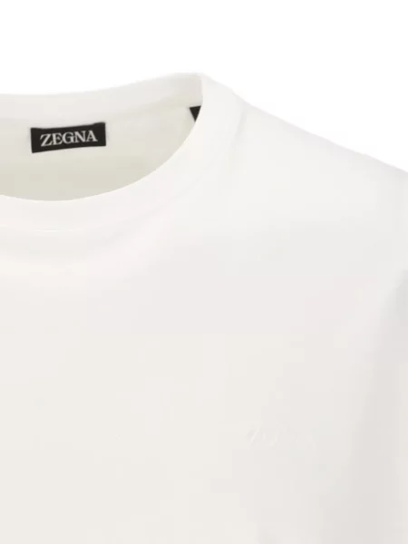 Tricou Zegna cu decolteu rotund alb