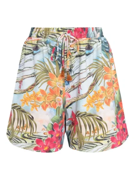 Pantaloni scurți Lygia & Nanny cu model floral cu imagine alb