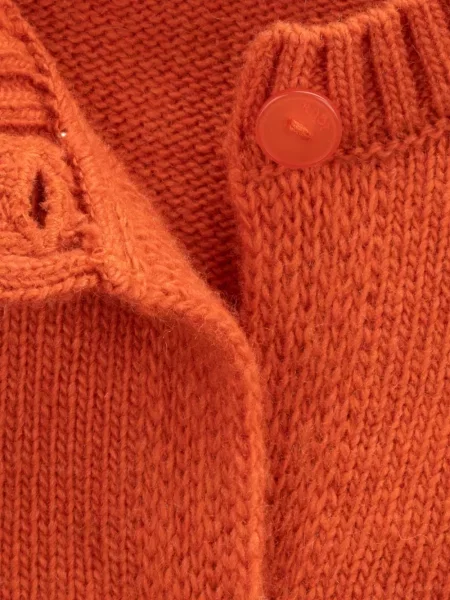 Gyerek kardigán Knot narancsszínű