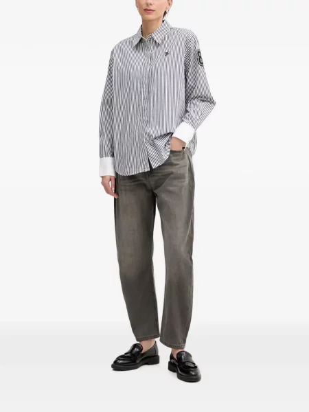Cămașă Dkny cu dungi cu imagine alb