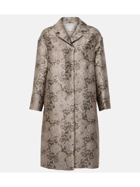 Geacă 's Max Mara din jacard gri