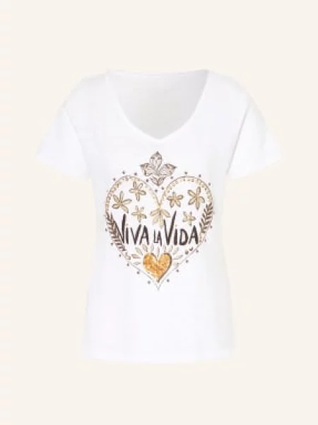 Grace Koszulka Z Cekinami weiss