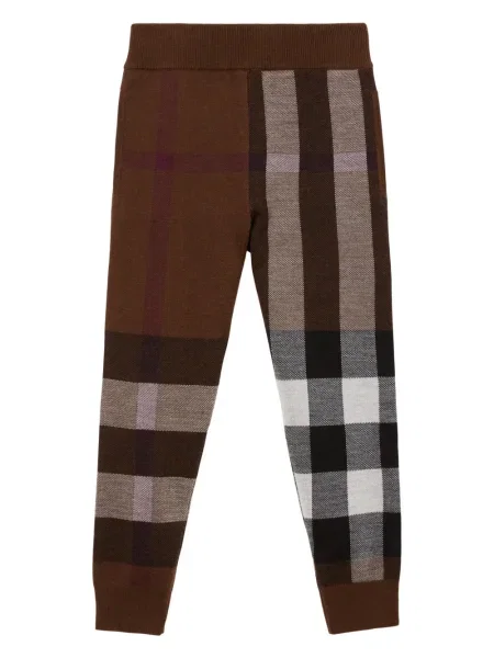 Spodnie dziecięce Burberry brązowe