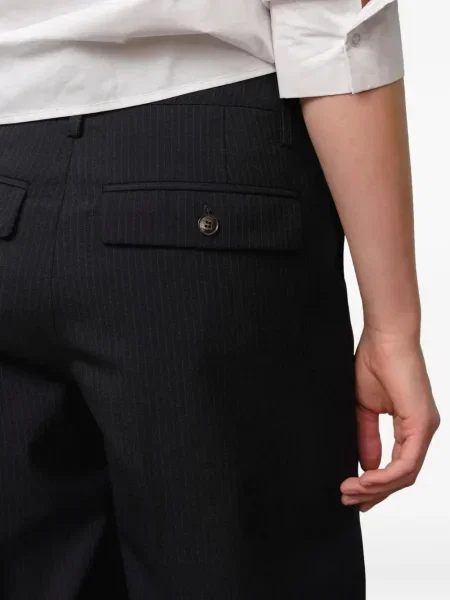 Pantaloni Herskind cu dungi plisate albastru