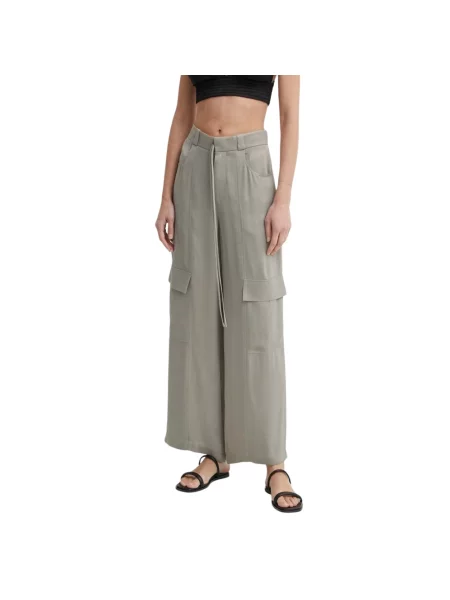 AERON spodnie OPAL szerokie high waist szary