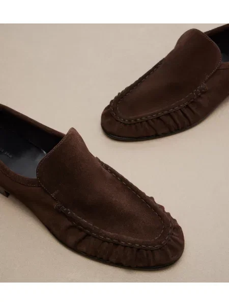 Loaferke The Row iz semiša z volani rjava