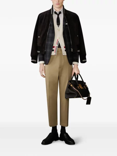 Sacou Thom Browne în carouri negru