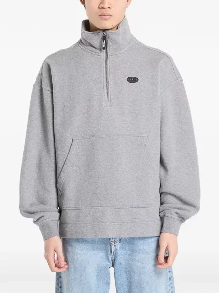Antrenament grafic tricou Adidas Spezial de jumătate de fermoar negru