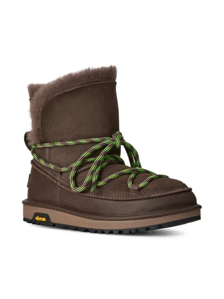 UGG W Classic Tread Boot μπότες χιονιού γυναικείες δερμάτινες καφέ