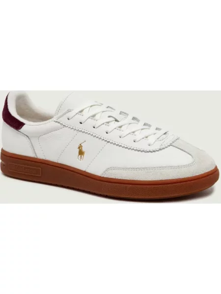 POLO RALPH LAUREN Bőr edzőcipő BEDFORD | hasított bőr fehér