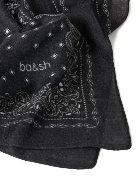 Fular Ba&sh cu imagine cu model paisley negru