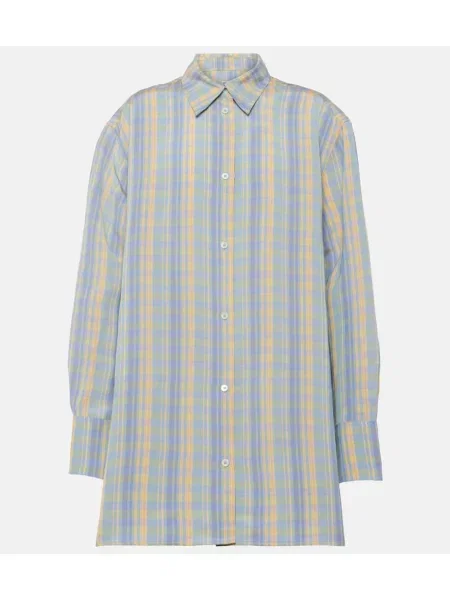 Cămașă Toteme de in în carouri