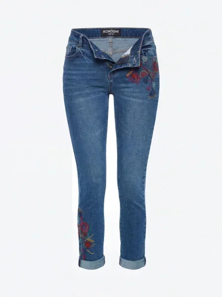 KOROSHI Jeans / bleumarin / roz închis / roşu închis albastru