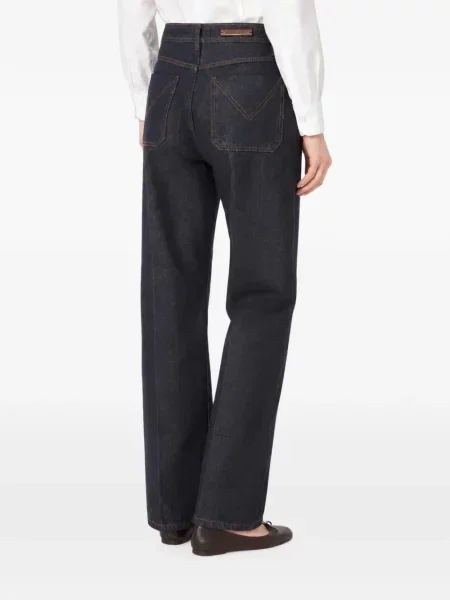 Blugi drepți Max Mara albastru