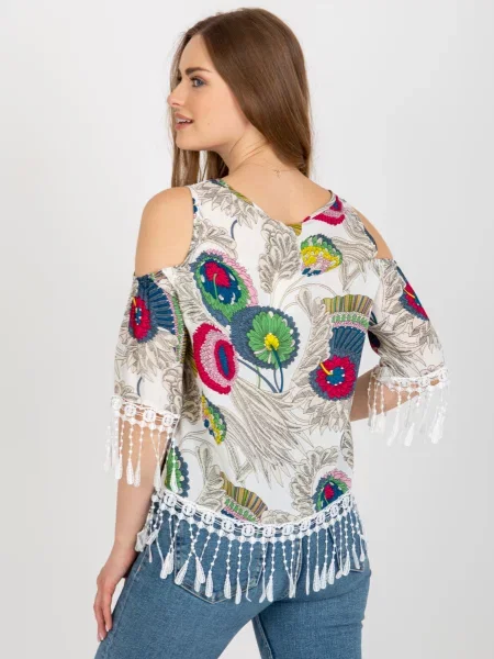 Bluză Fashionhunters alb