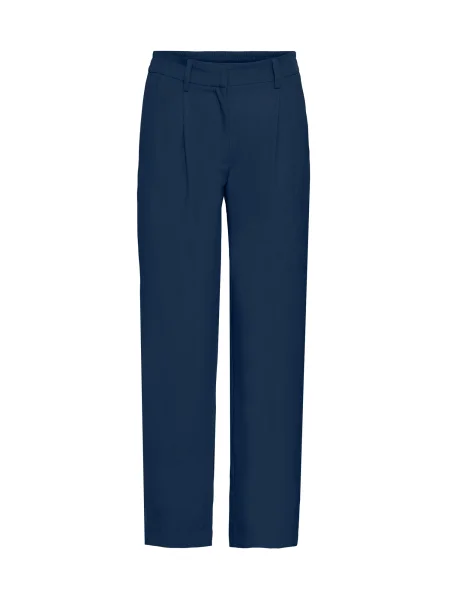 ICHI Pantaloni cu dungă IHFAVA bleumarin