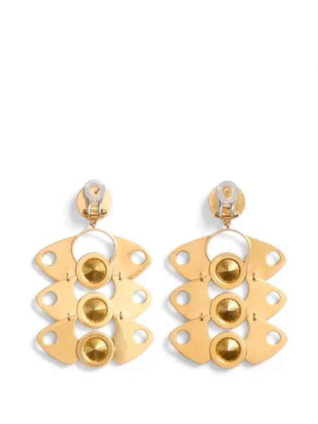 Cercei Valentino Garavani de cristal auriu