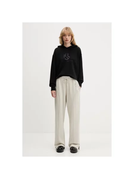 Bluza z kapturem Karl Lagerfeld z kapturem czarna