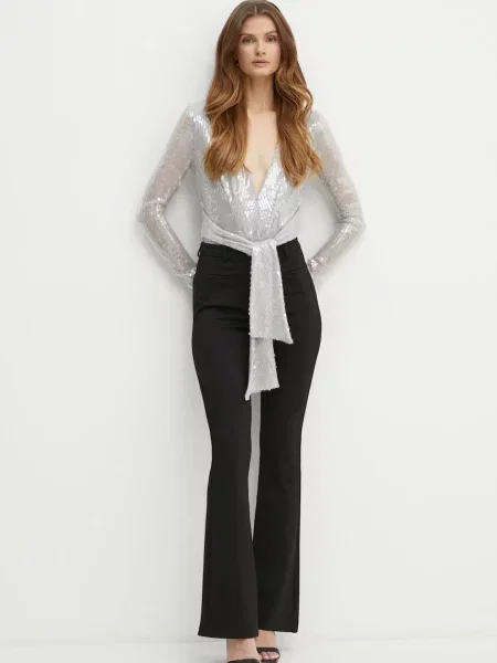 Однотонна блуза Bardot сіра