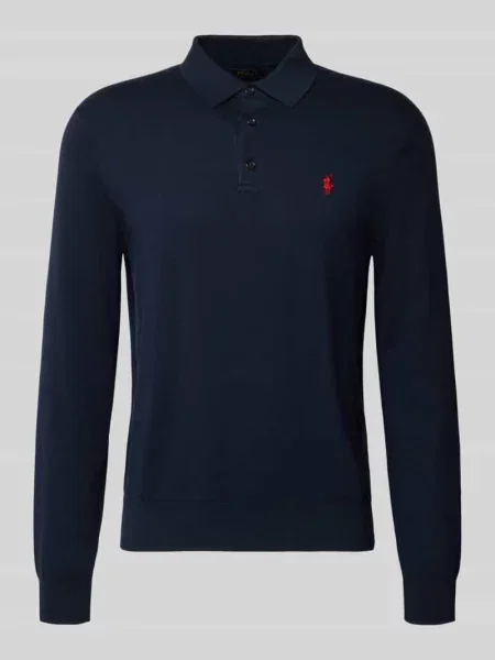 Koszulka polo o kroju Regular Fit z czystej bawełny Polo Ralph Lauren niebieskie