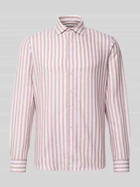 Koszula biznesowa z mieszanki lnu o kroju slim fit z kołnierzem kent Jake*s