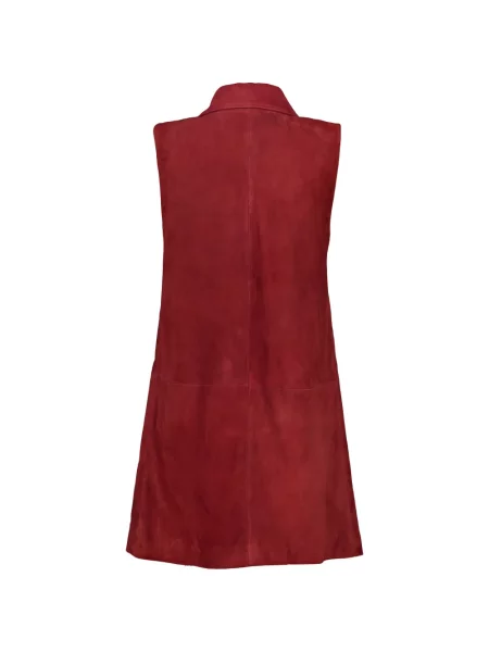 Rochie mini Frame din piele de căprioară roșu