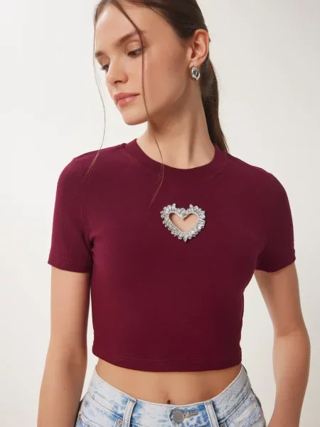 Happiness İstanbul Tricou bordeaux roșu