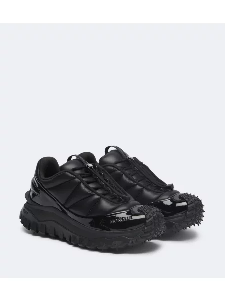 Sneakerși Moncler Trailgrip din piele negru
