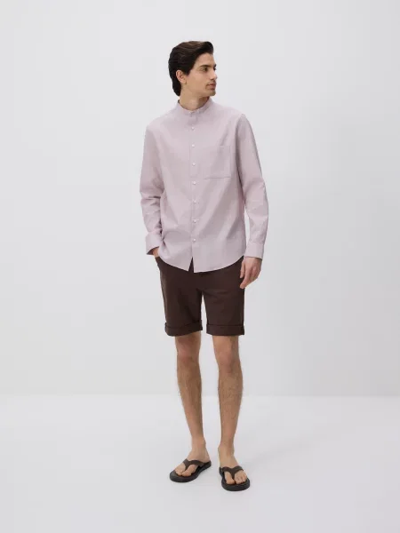 Reserved Сорочка slim fit із високим вмістом пильно-рожевий рожева