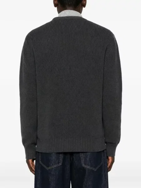 Cardigan Lardini tricotate cu decolteu în V gri