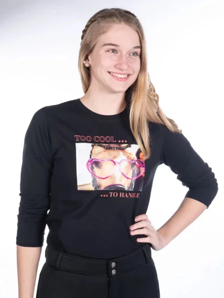 T-shirt z długim rękawem dziewczynka HKM Ruby Fun czarna
