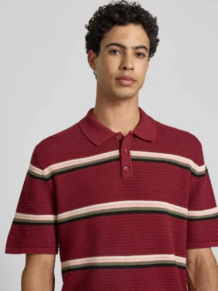 Koszulka polo o kroju regular fit z wzorem w model MAINE' Jack & Jones