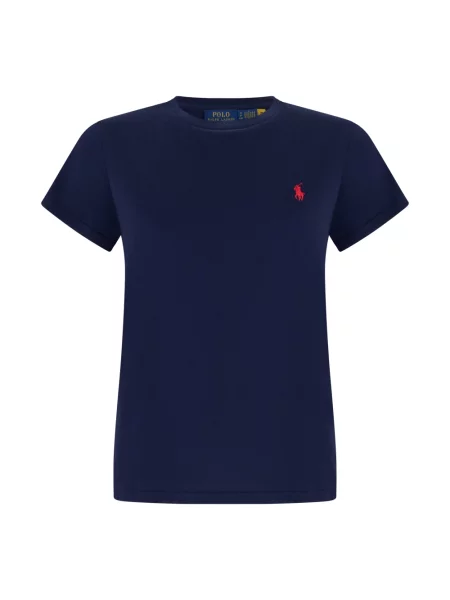 T-shirt o kroju regular fit z czystej bawełny Polo Ralph Lauren niebieska