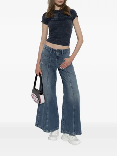 Tricou Diesel cu autograf albastru