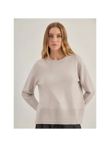 Sweter Alpha Studio wełniany beżowy