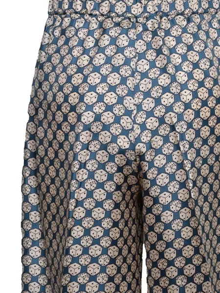 Pantaloni Max Mara cu imagine albastru