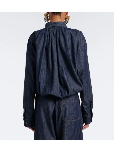 Bluză Dries Van Noten cu legături albastru