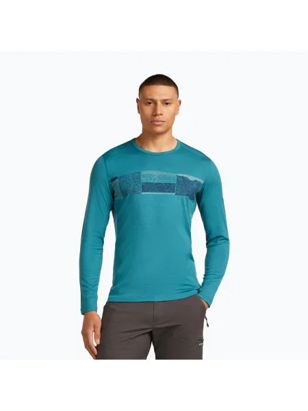 Термоактивна кофта icebreaker Merino Oasis Crewe Elevation Line topaz